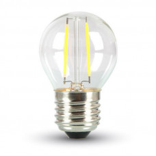 Ретро-лампа филаментная G45, E27, 2 LED, 2Вт, ТЕПЛЫЙ БЕЛЫЙ, 230В, IP65 NEON-NIGHT