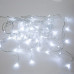 Гирлянда Айсикл (бахрома) светодиодный, 1,8 х 0,5 м, прозрачный провод, 220В, диоды белые, SL255-015