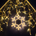 Гирлянда Айсикл (бахрома) светодиодный, 4,8 х 0,6 м, прозрачный провод, 230 В, цвет: Золото,  176 LED