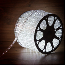 Дюралайт LED двухжильный 230В 13мм 36 LED/м БЕЛЫЙ постоянное свечение модуль 1м бухта 100м NEON-NIGHT