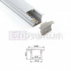 Встраиваемый алюминиевый профиль SLA-15 [25x14.3mm]