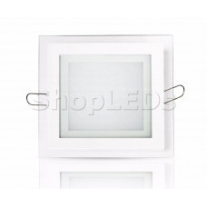 Стеклянная панель BL-S12 (квадрат, 12W, 160x160mm) (теплый белый 3000K)