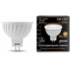 Лампа Gauss LED MR16 GU5.3 5W 2700K 1/10/100