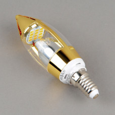 E14-5W-3000K-Q68 Лампа LED (Свеча золото)