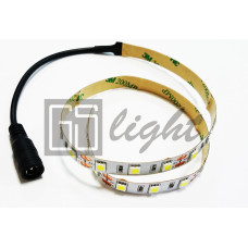 Отрезок светодиодной ленты SMD 5050 60LED/m 12V IP33 White 50см + разъем для подключения